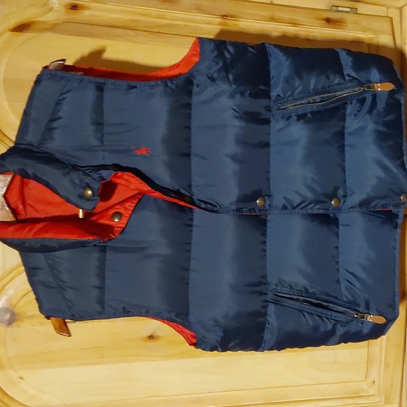 POLO RALPH GOOSE DWN VEST REVERSIBLE SIZE S.. - Picture 5 of 10